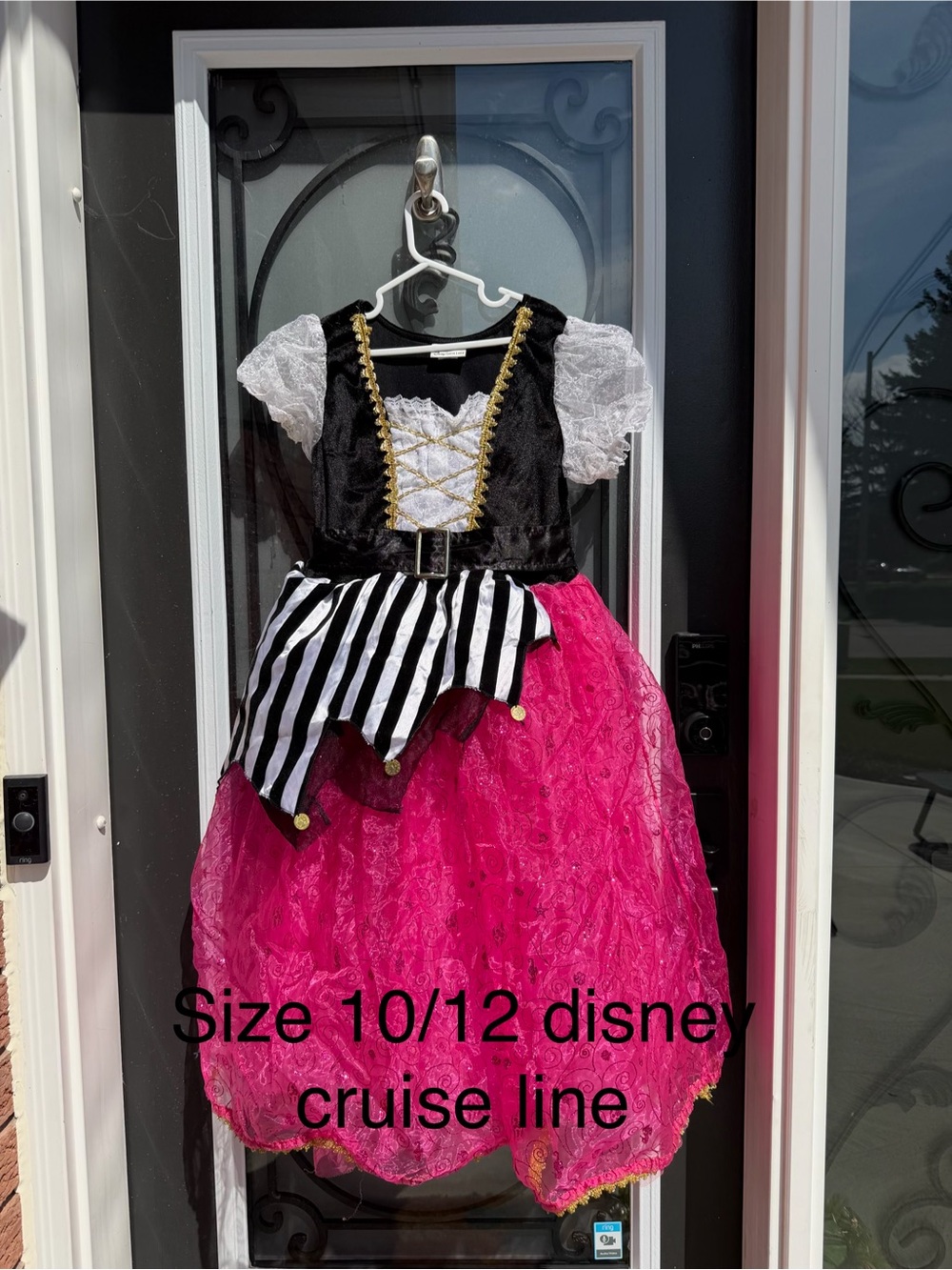 Disney cruise line Girls Pirate Princess Dress - Pink and Black